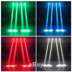 4PCS 60W RGBW LED Stage Light Beam Moving Head DMX512 DJ Disco Party Lighting