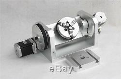 4th A Axis Rotary Axis Table CNC Dividing Head 3 Jaw 100mm Chuck for CNC Milling