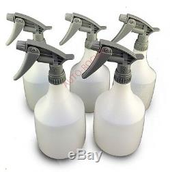 5 x Trigger Spray Bottles Extra Large 1066ml, Heavy Duty Chemical Resistant Head