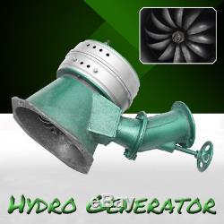 500W Micro Hydro Water Turbine Generator Turgo Wheel 6-20M Head Fall Copper Core