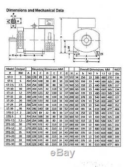 5KW ST Generator Head 1 Phase for Diesel or Gas Engine 60Hz 120/240 volt