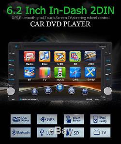 6.2 HD 2DIN Car DVD CD MP5 Player Head Unit Radio Stereo Bluetooth+GPS Map Card