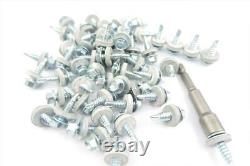 6.3 x 22mm TEK STITCHING ROOFING SELF DRILL SCREWS HEX HEAD + 16mm WASHER + BIT