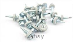 6.3 x 22mm TEK STITCHING ROOFING SELF DRILL SCREWS HEX HEAD + 16mm WASHER + BIT