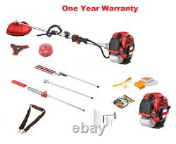 62cc 5 in1 Hedge Trimmer Garden Multi Tool Strimmer Chainsaw 1 Yrs warranty