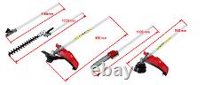 62cc 5 in1 Hedge Trimmer Garden Multi Tool Strimmer Chainsaw 1 Yrs warranty