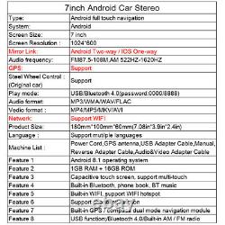 7 Inch Android 8.1 Head Unit Car Stereo GPS Sat Nav Radio 2 Din Touch USB WIFI