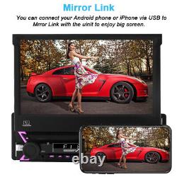 7'' Single Din Car Stereo Flip Out Head Unit Android Apple CarPlay Touch Radio