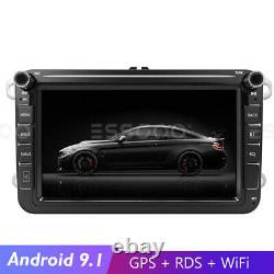 8 Android 9.1 Car Stereo Player RDS GPS Navi Head Unit For VW GOLF 5 6 Touran