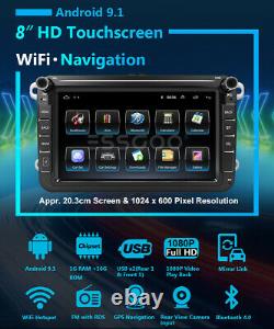 8 Android 9.1 Car Stereo Player RDS GPS Navi Head Unit For VW GOLF 5 6 Touran