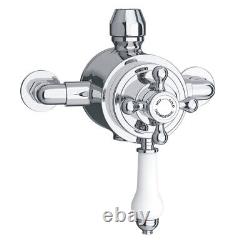 8 Rain Head Traditional Mixer Shower Valve Victorian Thermostatic and Riser Kit