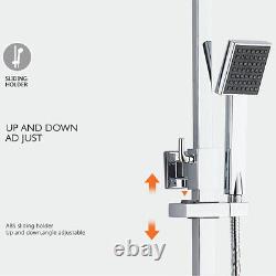 8 Rain Shower Head Bathroom faucet Set Tub Spout 3 Way Water Mixing Tap Chrome