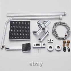 8 Rain Shower Head Bathroom faucet Set Tub Spout 3 Way Water Mixing Tap Chrome