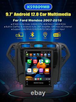 9.7 4+64GB Android Head Unit 4G FM Radio Video Player For Ford Mondeo 2007-2010