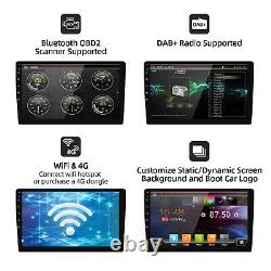 9Inch IPS Android 10 Double 2DIN Car Stereo GPS NAVI Head Unit FM/AM 4G WiFi OBD