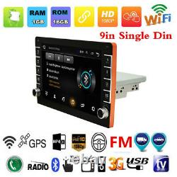 9in Single Din Android 8.1 Car Stereo Head unit Radio Sat Nav WiFi USB FM Player