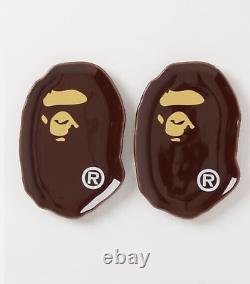 A BATHING APE Goods APE HEAD SMALL PLATE TWO PIECE SET 1I80-193-008 Brand New