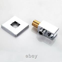 Aica Concealed Thermostatic Shower Mixer Square Chrome Bathroom Twin Head Valve