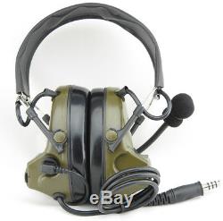 Airsoft 2 Way Radio Set Kit Baofeng Uv-5r Headset Peltor Sordin Comtac Green