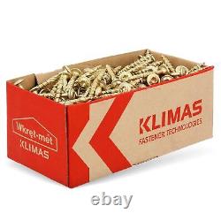 All Sizes of KLIMAS Torx Flange Washer Head Gold Screws for Rafters & Insulation