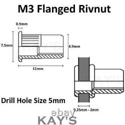 Aluminium Rivnuts Threaded Blind Rivet Nuts Open End Nutsert M3 M4 M5 M6 M8 M10