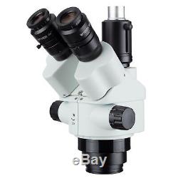 AmScope SM745NTP 7X-45X Simul-Focal Trinocular Zoom Stereo Microscope Head