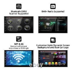 Android 10 Car Radio Stereo double din Head Unit GPS Sat Nav DAB+ Bluetooth USB