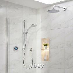 Aqualisa Optic Q Smart Shower Concealed Adjustable Head Fixed Wall Head Chrome