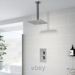 Architeckt Square Thermostatic Mixer Shower Concealed with Ceiling Fixed Head