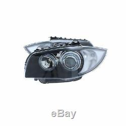 BMW 1 Series E81 E87 2004-2012 Black Angel Eye Head Light Lamp Pair Left & Right
