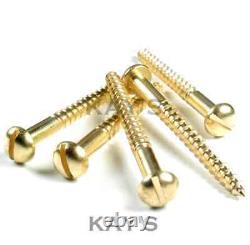 BRASS ROUND HEAD WOOD SCREWS SLOTTED DOMED WOOD SCREWS 2g 3g 4g 6g 8g 10g 12g