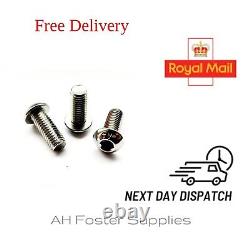 BUTTON Head Screws Bolts A4 316 MARINE Stainless Steel M4 M5 M6 M8 M10 DIN 7380