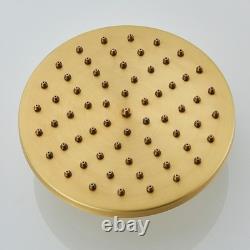 Bathroom Exposed Shower Mixer Twin Head Bar Set Antique Brass Shower System Tap