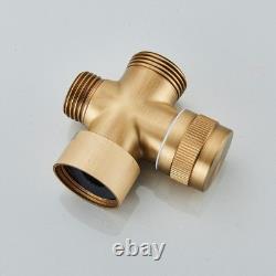 Bathroom Exposed Shower Mixer Twin Head Bar Set Antique Brass Shower System Tap