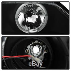 Black 1996-2002 BMW Z3 LED Halo Projector Headlights Head Lamps Pair Left+Right