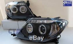 Black CCFL Angel-Eyes Projector Head Lights for 05-10 Toyota Hilux SR5 Ute