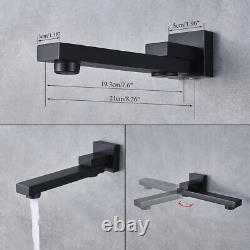 Black Concealed Shower Mixer Display 40cm Over head Rail Bathroom Set 3 ways Tap