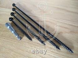 Black Hexagon Head Landscape Sleeper Timber Screws Fixings / Fixings