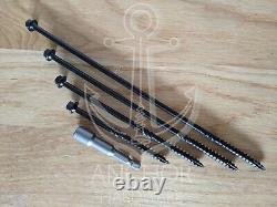 Black Hexagon Head Landscape Sleeper Timber Screws Fixings / Fixings