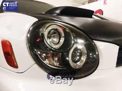 Black LED Angel Eyes Projector Head Lights for SUBARU IMPREZA WRX STI 00-02 GD