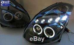 Black LED DRL Angel Eyes Projector Head Lights NISSAN INFINITI G35 V35 350GT Cou