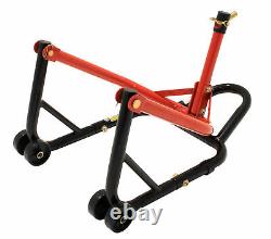 Black Pro Range Motorcycle Motorbike Bike Front Head Rear Paddock Stand