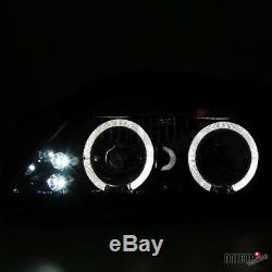 Black Smoke 2005-2010 Scion tC Halo LED Projector Headlights Head Lamps