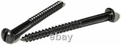 Black Wood Screws Japanned Round Head Straight Slotted Dome Head Screw Steel