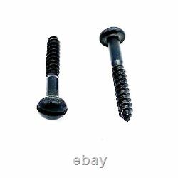 Black Wood Screws Japanned Round Head Straight Slotted Dome Head Screw Steel