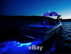 Blue Yk3b Led Boat Drain Plug Light Triple Head Design! Underwater 3400 Lumens