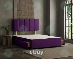 Brand New 5 Panel Reinforced Divan Base + 24 Head Board Plush & Teddy Fabric