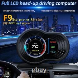 Brand New F9 Head Up Display Kits Multiple Functions OBD2 Projector Turbo