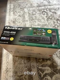 Brand New Quasar VHQ-40M Omnivision 4 Head VHS VCR Player Missing Remote Open Bx