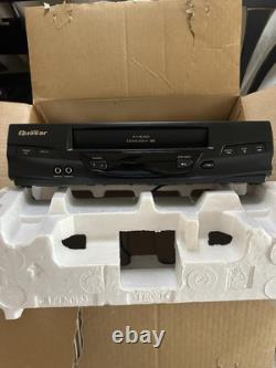 Brand New Quasar VHQ-40M Omnivision 4 Head VHS VCR Player Missing Remote Open Bx